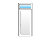 Jednodílné vchodové dveře s nadsvětlíkem
