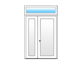 Dvoudílné vchodové dveře s nadsvětlíkem (pravé)