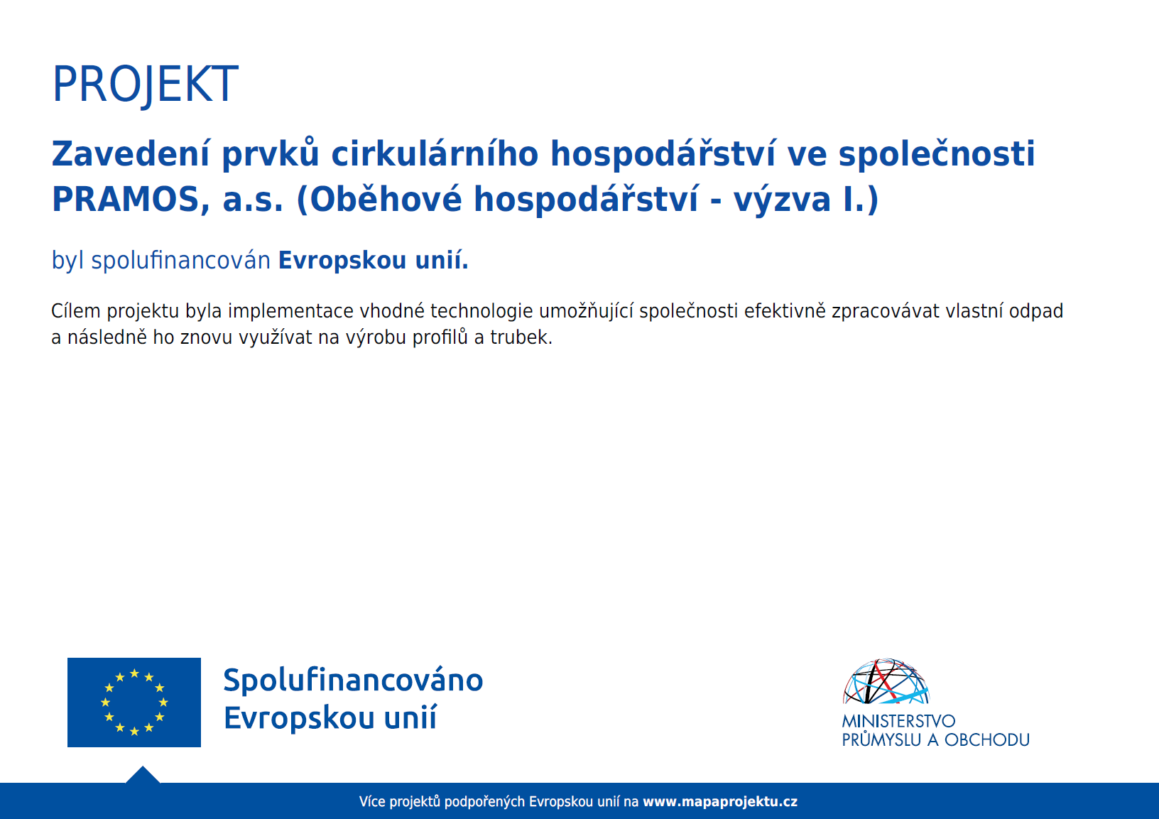 PROJEKT CIRKULARNI HOSPODARSTVI PRAMOS