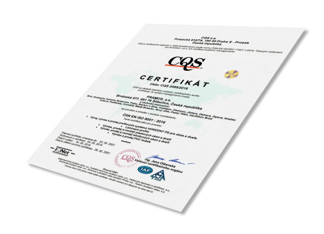 2000 - Certifikace ISO 9001